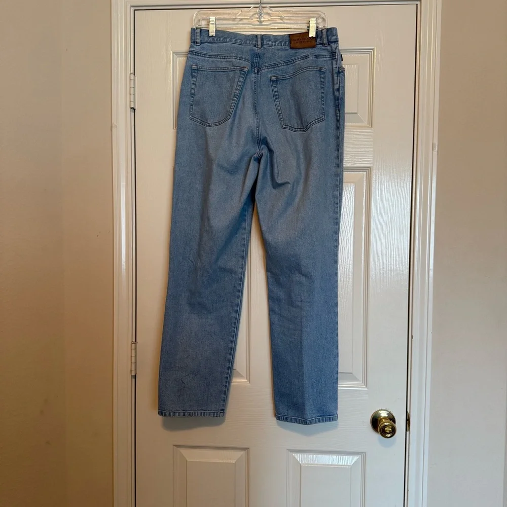 Lauren Jeans Co Straight Leg Jeans Women's 10 Blue Denim Stretch Comfortable - Picture 2 of 9